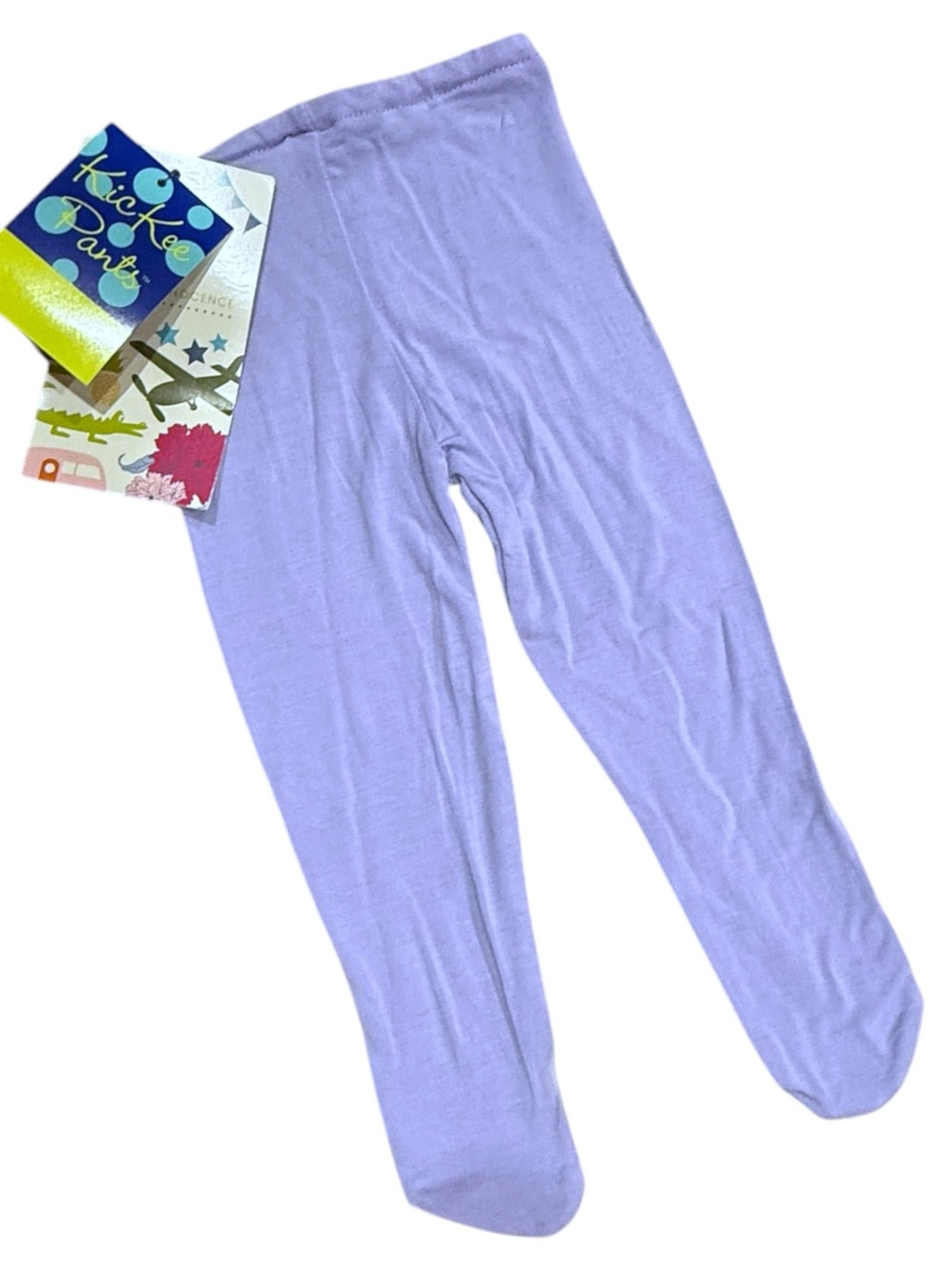 Kickee Pants Bella Girl Lilac Bamboo Footed Tights 0-6M NWT Soft Stretch - Picture 3 of 5